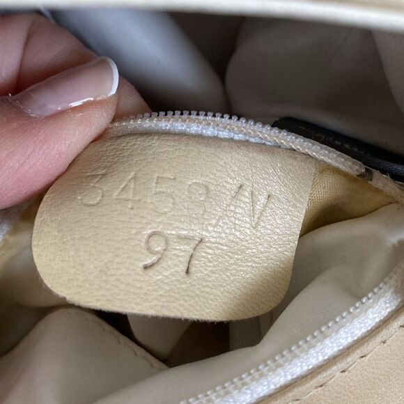 Bally Quilted Ivory Leather Woven Chain Strap Shoulder Bag Vintage - Picture 15 of 15